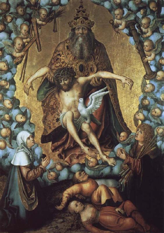 Lucas  Cranach The Trinity France oil painting art
